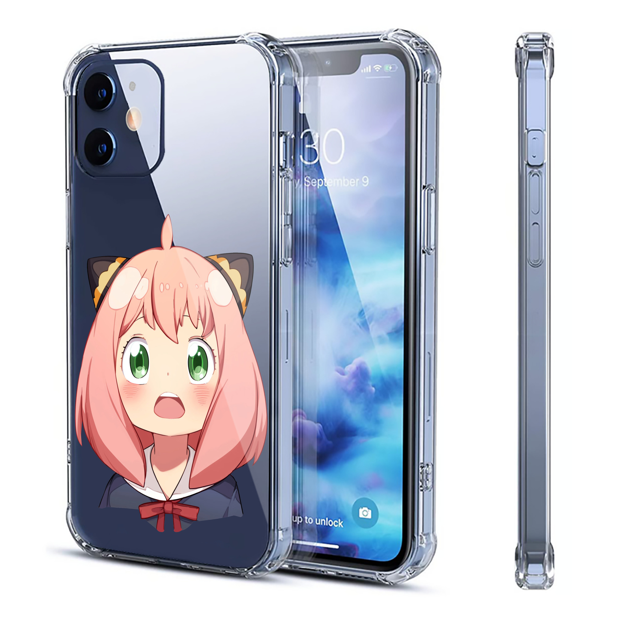 （画像用） SPY×FAMILY间谍家家酒 【iPhone 12シリーズ対応】透明スマホケース（クリアソフトケース）